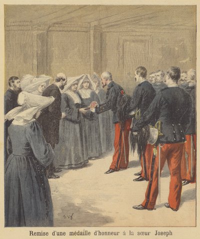 تقديم ميدالية للأخت جوزيف بواسطة after Frederic Theodore Lix