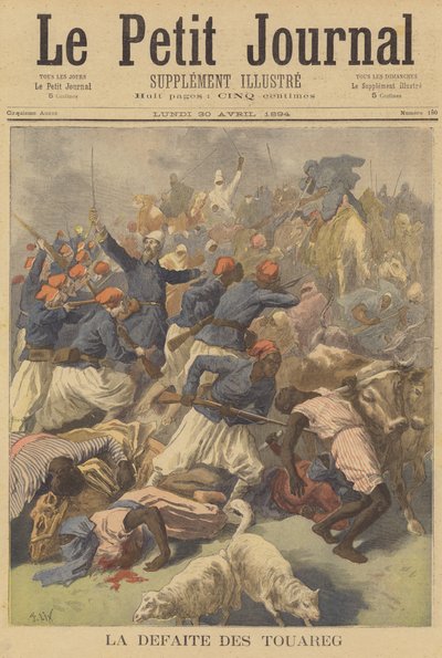 هزيمة الطوارق بواسطة after Frederic Theodore Lix