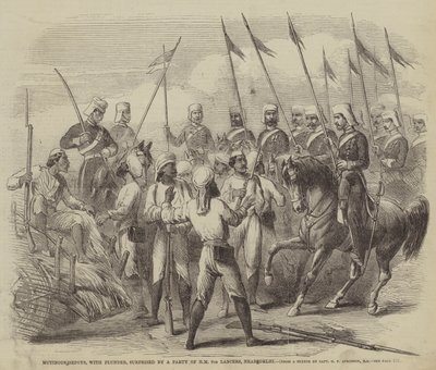 فوجئ المتمردون ، مع Plunder ، فوجئوا بحزب HM 9th Lancers ، بالقرب من دلهي بواسطة بعد جورج فرانكلين أتكينسون