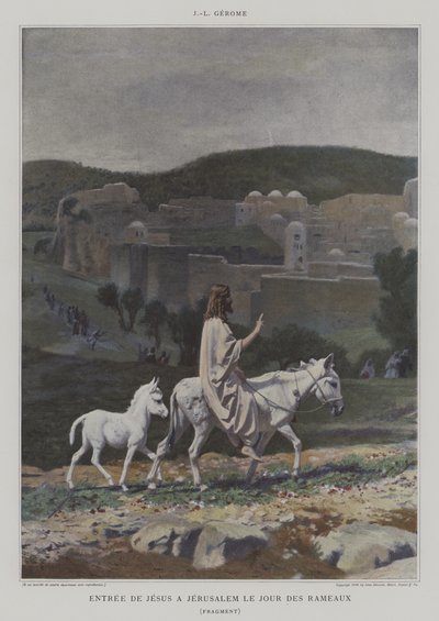التفاصيل من مدخل دي جيسوس القدس القدس الأحد (المسيح يدخل القدس في أحد الشعانين) بواسطة after Jean Leon Gerome