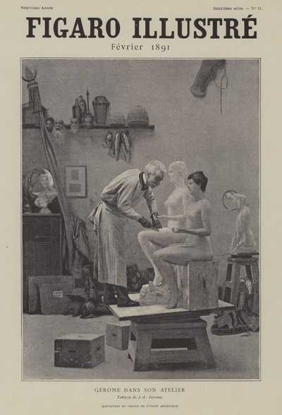 جيروم في ورشته بواسطة after Jean Leon Gerome