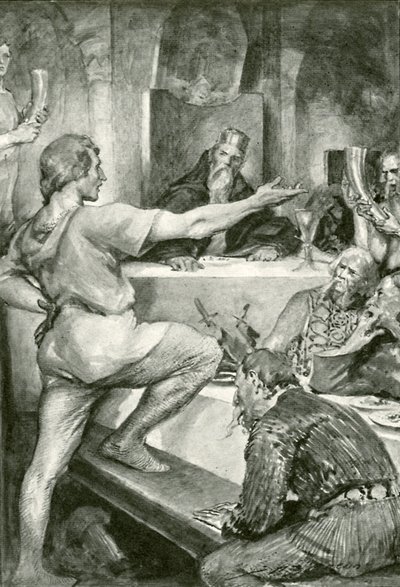 يرد Beowulf بشكل متهور على Hunferth بواسطة بعد جون هنري فريدريك بيكون