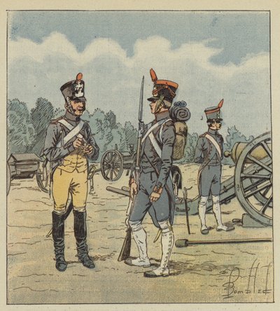 بعد العشاء ، تحدث الإمبراطور على المدفعية بواسطة بعد لويس تشارلز بومبل