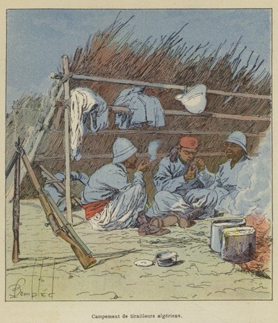 معسكر Tirailleurs الجزائري بواسطة بعد لويس تشارلز بومبل