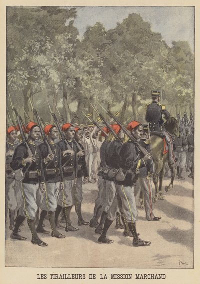 tirailleurs الاستعمارية الفرنسية لبعثة مارشان بواسطة بعد أوزوالدو توفاني
