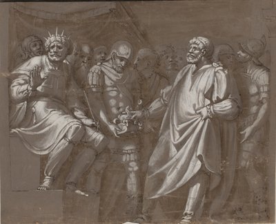 موسيوس سكيفولا قبل بورسينا بواسطة after Polidoro da Caravaggio