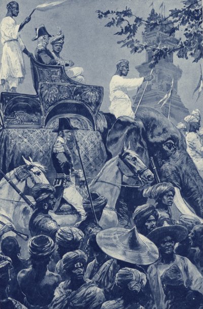 سنغافورة ، البريطانيون يدخلون البلدة ، استسلموا من قبل سلطان جوهور في عام 1824 مقابل مبلغ من المال بواسطة بعد ريتشارد كاتون الثاني وودفيل