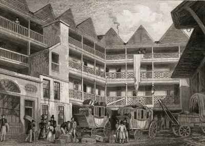 The Old Bull and Mouth Inn ، سانت مارتينز لو جراند ، 1831 بواسطة توماس هوسمر بعد الراعي