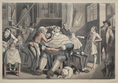 محل حلاقة بواسطة after Thomas Rowlandson