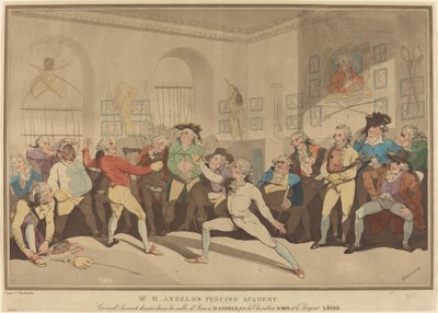 أكاديمية السيد H. Angelo للمبارزة بواسطة after Thomas Rowlandson