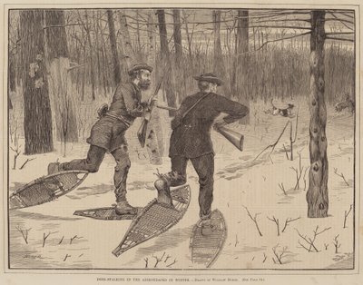 مطاردة الغزلان في Adirondacks في الشتاء بواسطة بعد وينسلو هوميروس