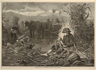 آخر أيام الحصاد ، من Harper's Weekly ، 6 ديسمبر 1873 ، ص. 1092. بواسطة بعد وينسلو هوميروس