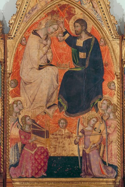 Polyptych من تتويج العذراء بواسطة لذلك مانفريدي دي باتيلوري بارتولو دي فريدي