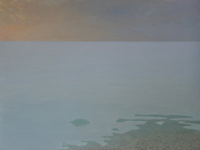 يوجد الكثير ، 2019 ، أوراق زيتية وذهبية على اللوحة بواسطة انجوس هامل