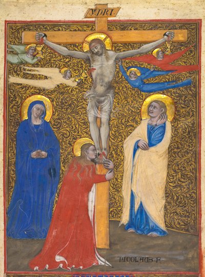 ورقة واحدة من كتاب القداس: الصلب بواسطة attributed to Nicolò da Bologna