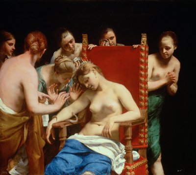 وفاة كليوباترا بواسطة دعا Guido Canlassi Guido Cagnacci