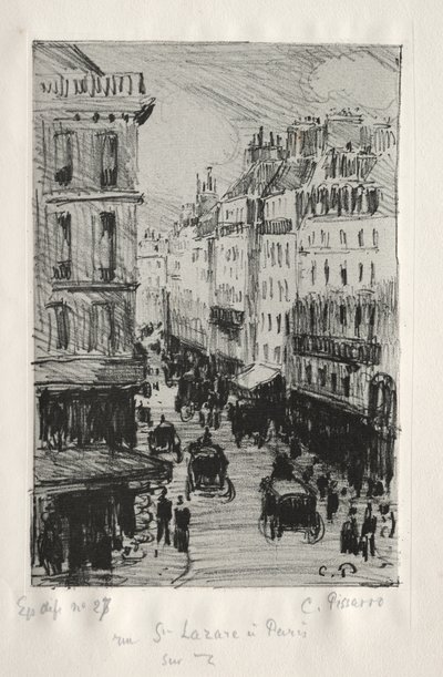 شارع سان لازار ، باريس بواسطة copy after Augustin Pajou