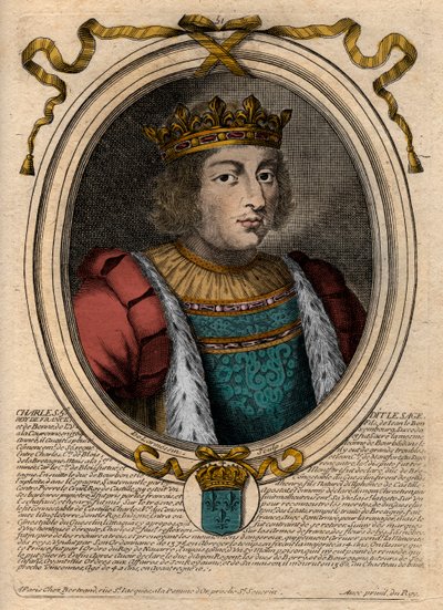 صورة شارل الخامس الحكيم (1338 - 1380) - شارل الخامس الحكيم أو شارل الخامس الحكيم ، ملك فرنسا من منزل فالوا - نقش من "تمثيلات Les Augustes de tous les Kings de France من Pharamond إلى LouisXIV" ، باريس بواسطة دي لارميسين