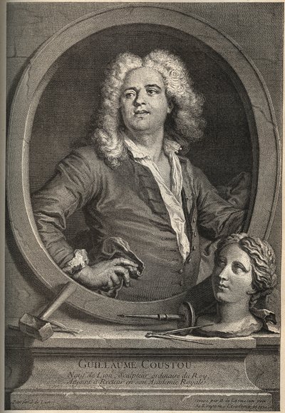 صورة غيوم كوستو (1677-1746) نحات فرنسي - نقش بواسطة لارميسين بعد جيه دي لين بواسطة دي لارميسين