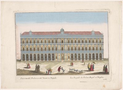 منظر لـ Palazzo Reale في نابولي Facciata del palazzo del vicere في نابولي (العنوان على الكائن) بواسطة عائلة Remondini (منسوبة إلى)