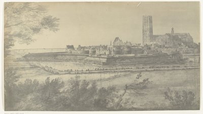 منظر لـ Harderwijk ، 1672 صور لرسومات الغزو الفرنسي لهولندا عام 1672 بواسطة آدم فرانس فان دير ميولين محفوظة في مصنع جوبيلين (عنوان السلسلة) بواسطة فرير مورو
