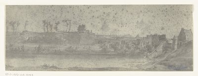 منظر لماستريخت ، 1672 صور لرسومات الغزو الفرنسي لهولندا عام 1672 بواسطة آدم فرانس فان دير ميولين محفوظة في مصنع جوبيلين (عنوان السلسلة) بواسطة فرير مورو