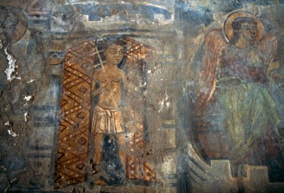 Angel, fresco in church of Plemeniana, Crete, Greece (photo) بواسطة أو Magno Cesare Magni