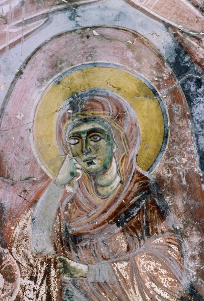 Madonna, fresco in the Church of Agios Georgios, Mourne, Crete, Greece (photo) بواسطة غير معروف غير معروف
