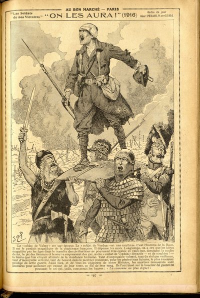 Agenda Buvard du Bon Marche 1917 - Illustration of Job (Jacques Marie (Jacques-Marie) Gaston Onfray and Breville) (1858-1931): We