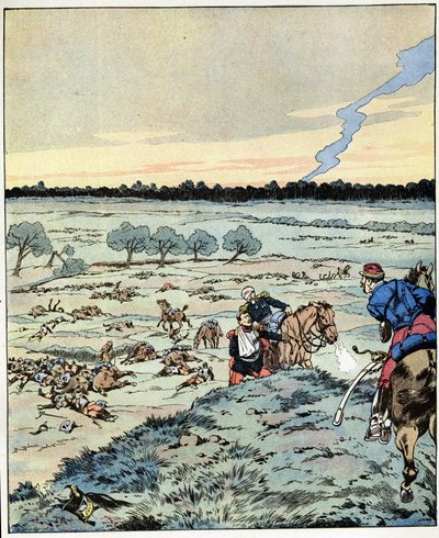 البوارج؟ ليس هناك المزيد! رد جنرال على ضابط كان يدعي التعزيزات في معركة Reischoffen ، المعروف بواجبه الثقيل في عام 1870. رسم توضيحي لأيوب (جاك ماري جاستون أونفراي وبريفيل) (جاك ماري) (1858-1931) بواسطة اسم مستعار لـ Onfray de Breville Jacques Job