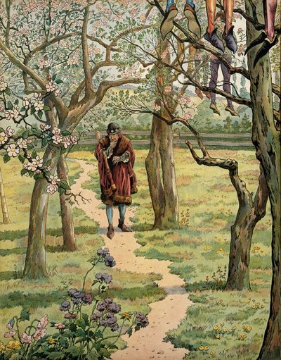 History of France in the Middle Ages (Middle Ages): King Louis XI said the Prudent (1423-1483) in the gardens of the castle of Plessis-les-Tours (Plessis les Tours) (Plessis-les-Tours) (Plessis Lez Tours), Indre and Loire. People were seen hanging from tre بواسطة اسم مستعار لـ Onfray de Breville Jacques Job