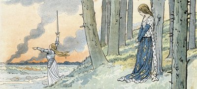 حرب المائة عام "فرنسا" ، قصتها رواها ج. مونتورجيل ، تصويرها أيوب "1896 (نقش) بواسطة اسم مستعار لـ Onfray de Breville Jacques Job