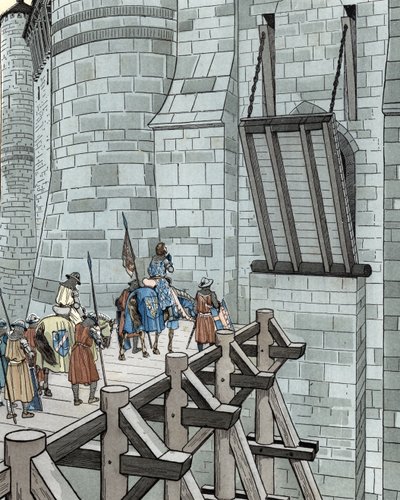 حرب المائة عام: فيليب السادس ملك فالوا يطلب اللجوء في Château de Broye (1346) بواسطة اسم مستعار لـ Onfray de Breville Jacques Job