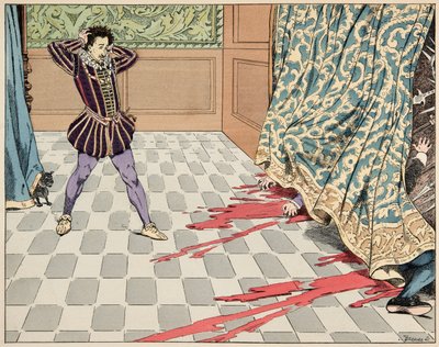 Illustration from the book “Le bon roy Henri”, illustrated by Jacques Marie Gaston Onfray de Breville dit JOB (1858-1931): On the day of Saint Barthelemy, his two friends, Segur and La Rochefoucauld are egorges before his eyes - Private collection بواسطة اسم مستعار لـ Onfray de Breville Jacques Job