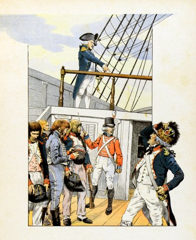 في فبراير 1795 ، تم أسر Theophile Malo Corret de La Tour (أو Latour) d'Auvergne (Theophile-Malo de La Tour d'Auvergne-Corret) (1743-1800) من قبل الإنجليز قبل Camaret ، خلال رحلة بحرية ، ورفض إزالة قوبلته ، أرسل له غطاء بواسطة اسم مستعار لـ Onfray de Breville Jacques Job