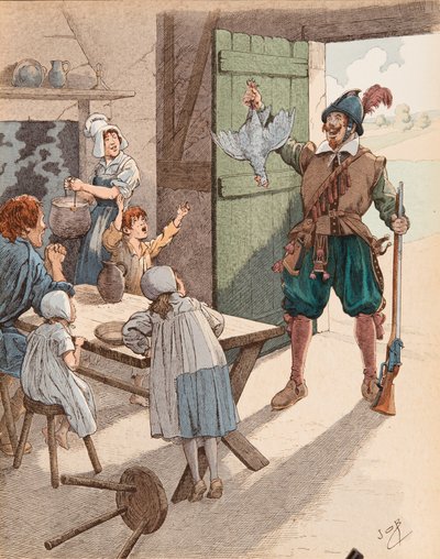 جاك ماري جاستون Onfroy de Breville dit JOB (1858-1931) - وعاء La hen au في زمن Henri IV (1553-1610) ، مجموعة خاصة بواسطة اسم مستعار لـ Onfray de Breville Jacques Job