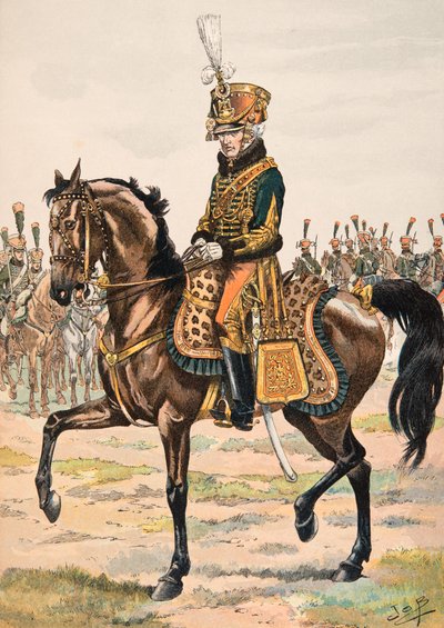 Jacques Marie Gaston Onfroy de Breville dit JOB (1858-1931) - Outfit of French troops at all times: General commanding one of the regiments of Guards of Honour in 1813, Private Collection بواسطة اسم مستعار لـ Onfray de Breville Jacques Job