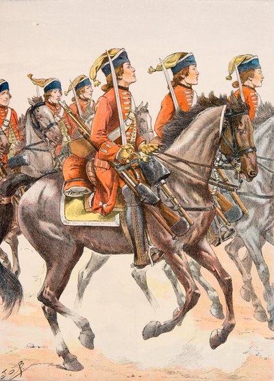 جاك ماري جاستون Onfroy de Breville dit JOB (1858-1931) - زي القوات الفرنسية في جميع الأوقات: Beauffremont Dragons 1759، Private Collection بواسطة اسم مستعار لـ Onfray de Breville Jacques Job