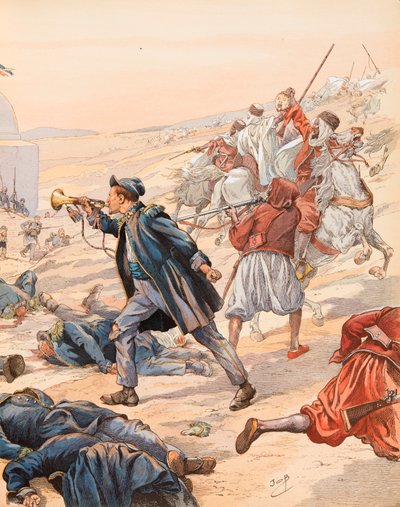 جاك ماري جاستون Onfroy de Breville dit JOB (1858-1931) - بوق سيدي إبراهيم (البوق غيوم رولاند (1821-1916) بدا التهمة لرفع القوات ضد عبد القادر في عام 1842) ، مجموعة خاصة بواسطة اسم مستعار لـ Onfray de Breville Jacques Job