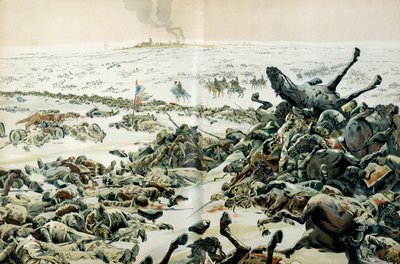 حملة بروسيا وبولندا (1806-1807): في اليوم التالي لانتصار إيلاو ، زار نابليون بونابرت (1769-1821) ساحة المعركة وخسائر عديدة على الأرض في 9 فبراير. بواسطة اسم مستعار لـ Onfray de Breville Jacques Job