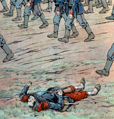 البروسيون يغزون فرنسا: جندي فرنسي ميت بواسطة اسم مستعار لـ Onfray de Breville Jacques Job