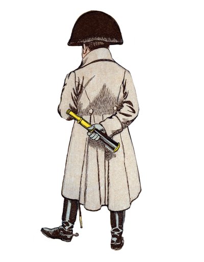 صورة لنابليون بونابرت - مطبوعة حجرية بواسطة Job (جاك أونفروي دي بريفيل) من "" Le Grand Napoleon des Petites Enfants "" "1893 بواسطة اسم مستعار لـ Onfray de Breville Jacques Job