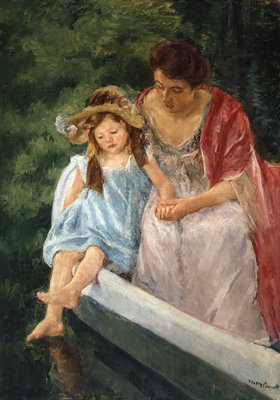 الأم والطفل في القارب 1908