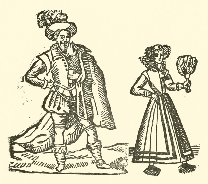 رسم توضيحي لـ Roxburghe Ballads (نقش خشبي) بواسطة (بعد) المدرسة الإنجليزية