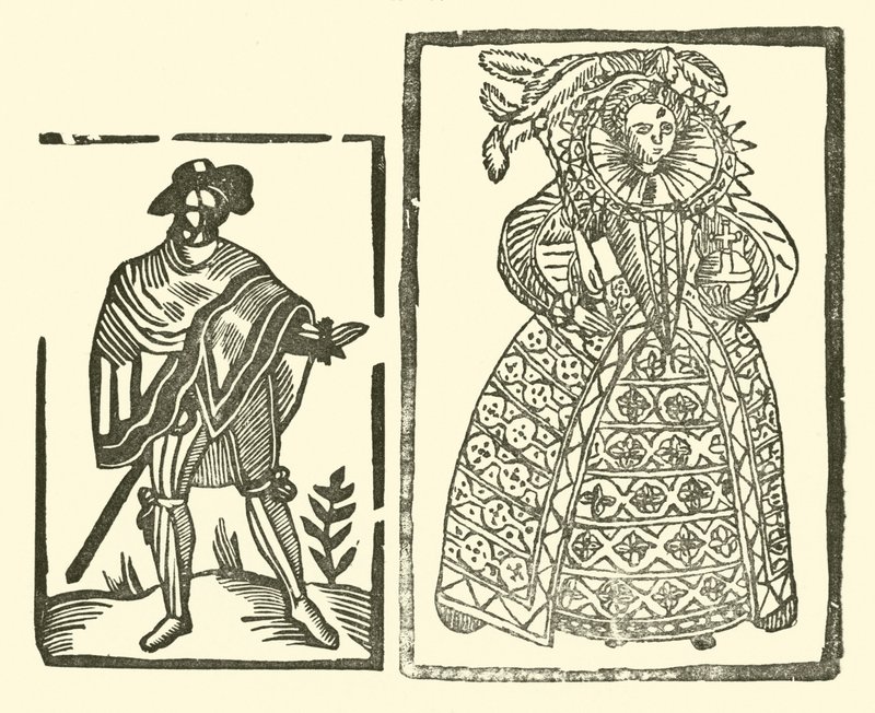 رسم توضيحي لـ Roxburghe Ballads (نقش خشبي) بواسطة (بعد) المدرسة الإنجليزية