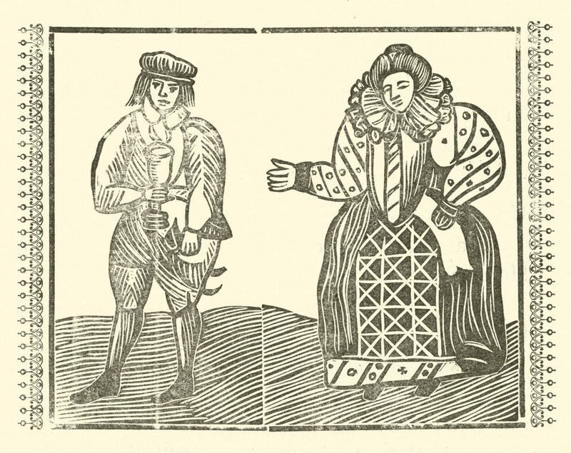 رسم توضيحي لـ Roxburghe Ballads (نقش خشبي) بواسطة (بعد) المدرسة الإنجليزية