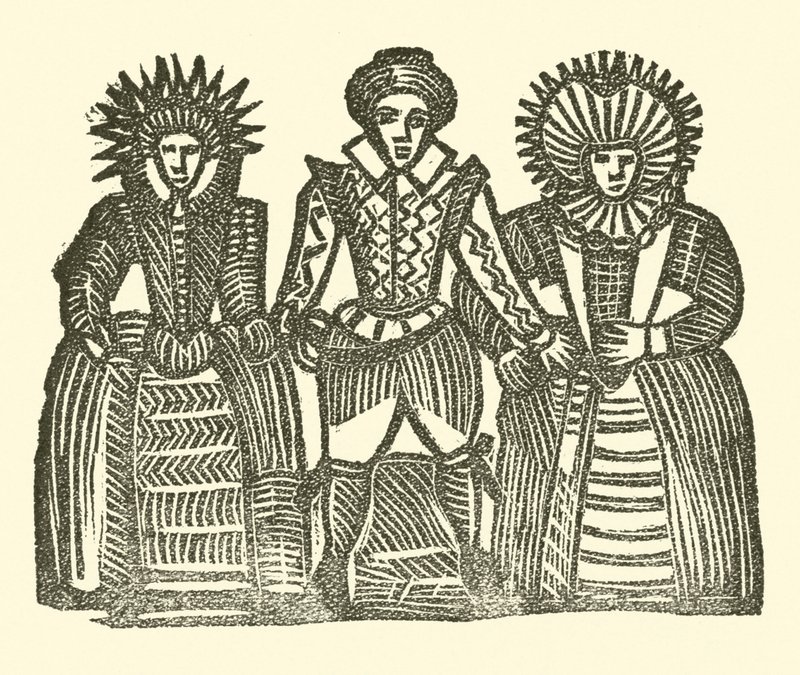 رسم توضيحي لـ Roxburghe Ballads (نقش خشبي) بواسطة (بعد) المدرسة الإنجليزية