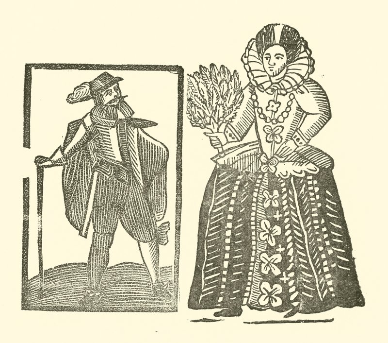 رسم توضيحي لـ Roxburghe Ballads (نقش خشبي) بواسطة (بعد) المدرسة الإنجليزية