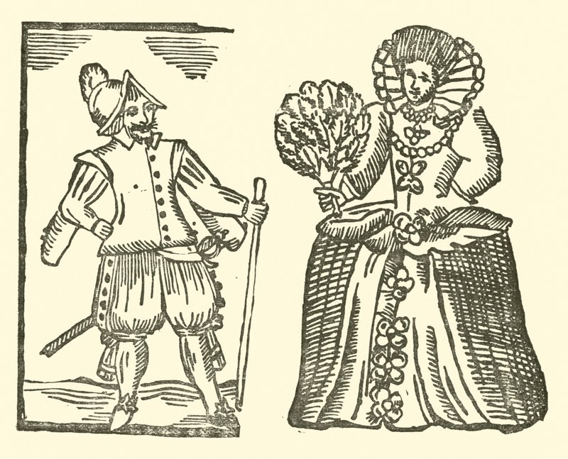 رسم توضيحي لـ Roxburghe Ballads (نقش خشبي) بواسطة (بعد) المدرسة الإنجليزية