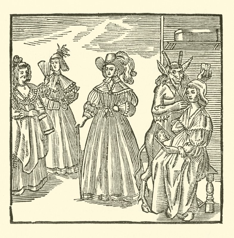 رسم توضيحي لـ Roxburghe Ballads (نقش خشبي) بواسطة (بعد) المدرسة الإنجليزية